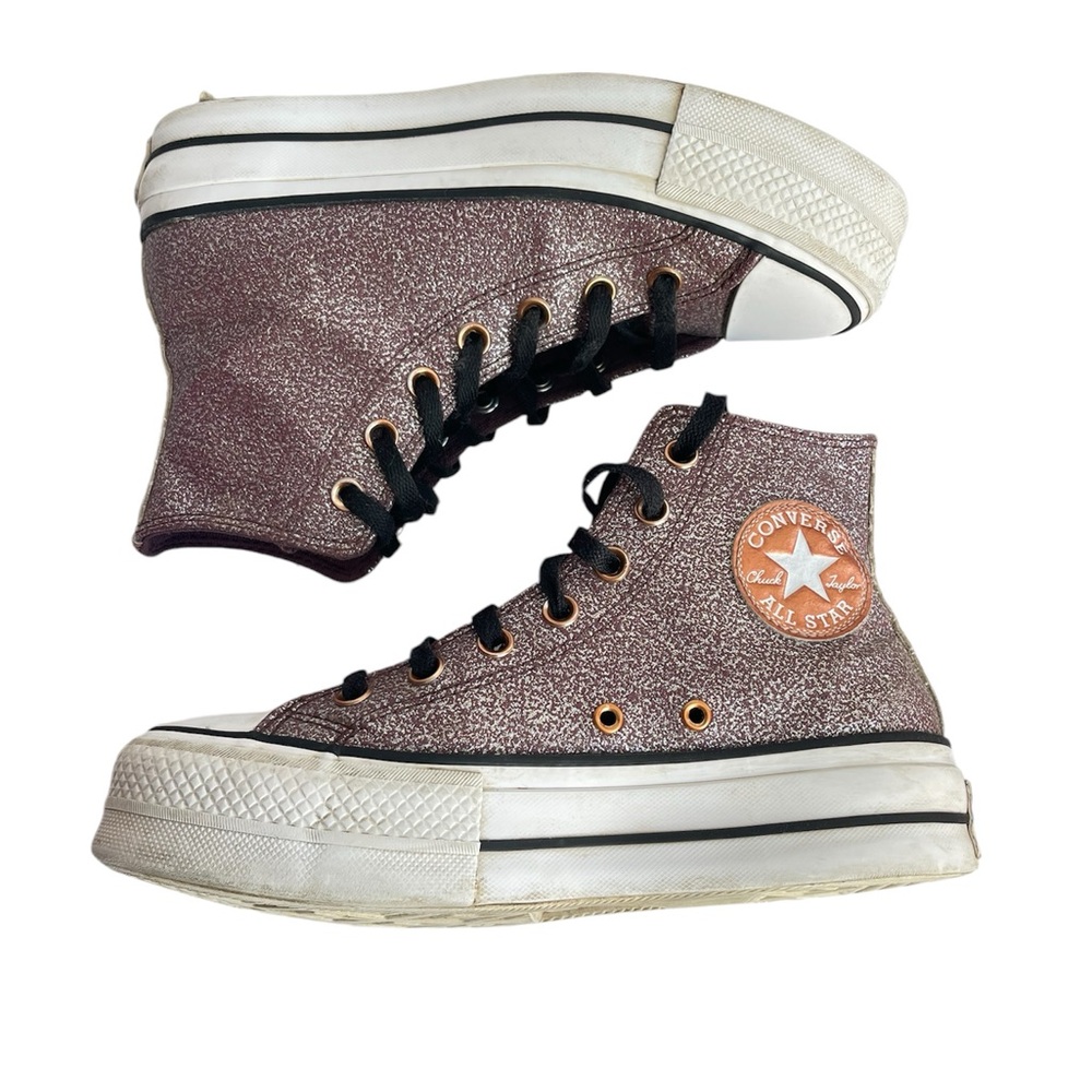 Converse Chuck Taylor All Star High Lift Platform Women’s Size 6.5 Glitter Pink